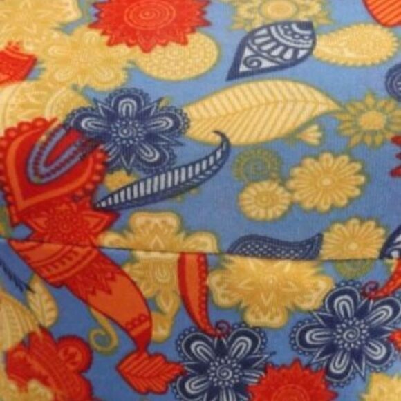 LULAROE MAXI SKIRT DRESS LONG XS Blue Yellow Red - Picture 2 of 6